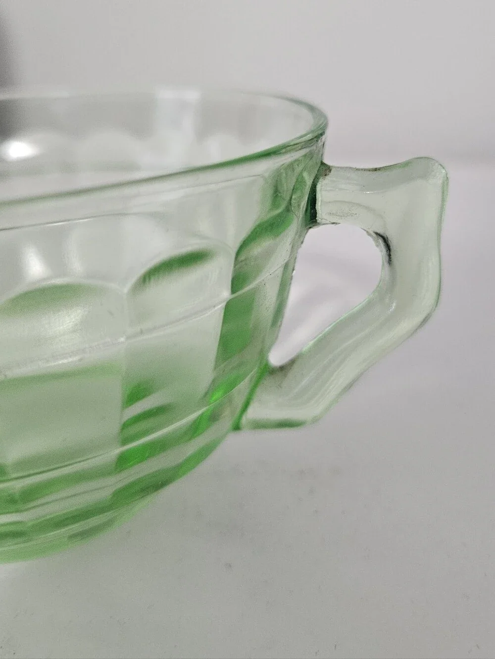 Vintage Uranium Glass Tea Cup